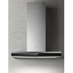 Elica Adele 90/SS 90厘米 1000m³/h 煙囪式抽油煙機 (不鏽鋼, 黑玻璃)